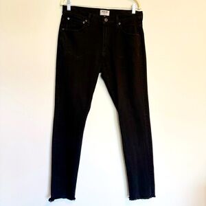 Agolde Men's Splinter Black Raw Hem Premium Denim Slim Jeans size 34